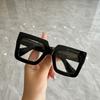 New Square Frame Glasses Women Anti Blue Light Protective Eyewear Fashion Oversized Street Style For Ladies