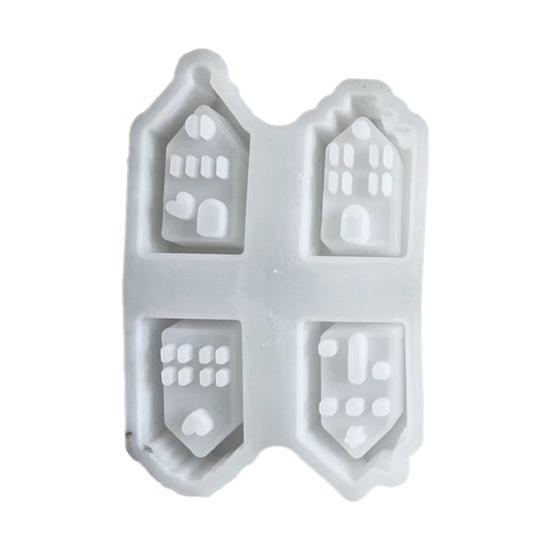 Silicone House Mold for Candle Making Plaster Casting Mini House Molds for Holiday Celebrations Crafting