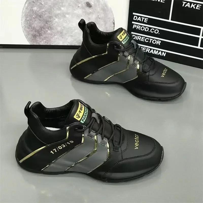 Spring New Men's Casual Sneakers Fashion Lace Up Height Increasing Platform Hiking Shoes for Men Outdoor Men's Running Shoes