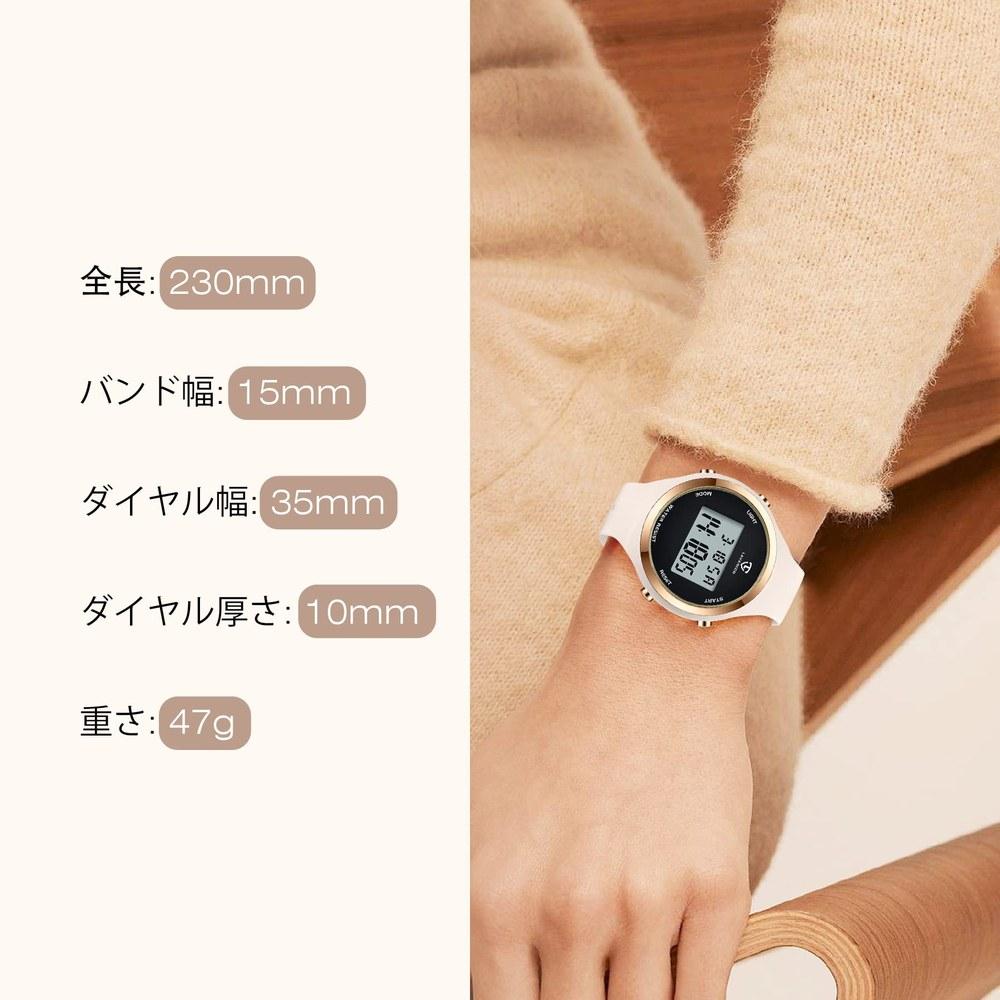 L LAVAREDO Unisex Digital Sports Watch Multi-Function Waterproof Outdoor Casual Business Watch Suitable for Work and Gift