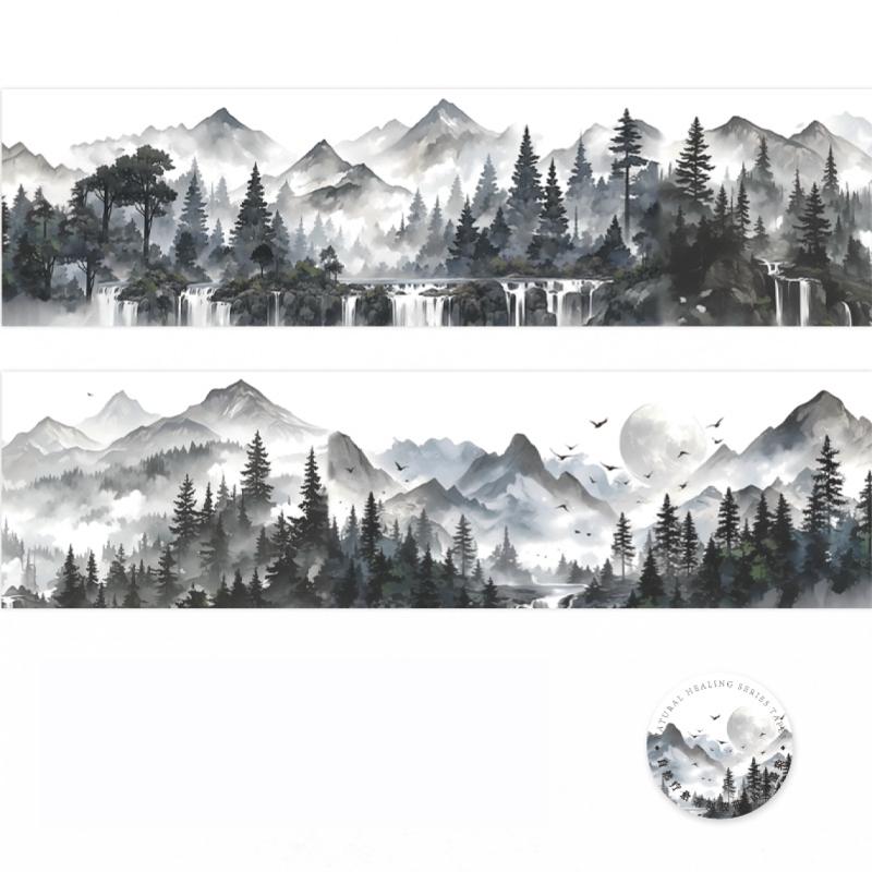 1 Rolle PET Wasserdichtes Klebeband Natural Healing Serie Für DIY Handbuch Wasserbecher Umschlag Tagebuch Glasbecher Dekoration