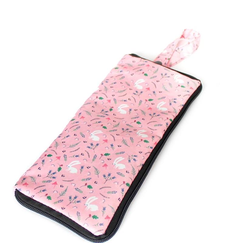 Waterproof Absorbent Umbrella Cover Bag Soft Cloth Stripe Star Printed Portable Pouch for Outdoor Travel Daily Commute
