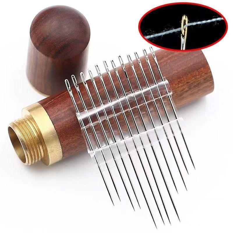 Vintage Style Sewing Needles: Household Steel Needles Set for Clothes, Quilts, Large-Eye & Fine Needles.