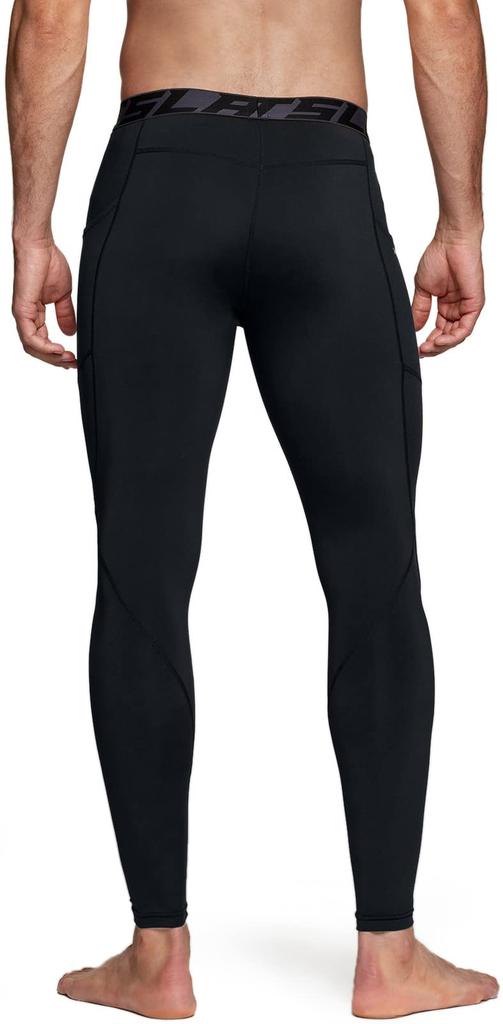 Tesla and Compression Sports Compression Running Thermal Cold Weather Thigh Long Men's Tights, Fleece-Lined, Stretchy, Warm, Cold-Wearing, Wear,