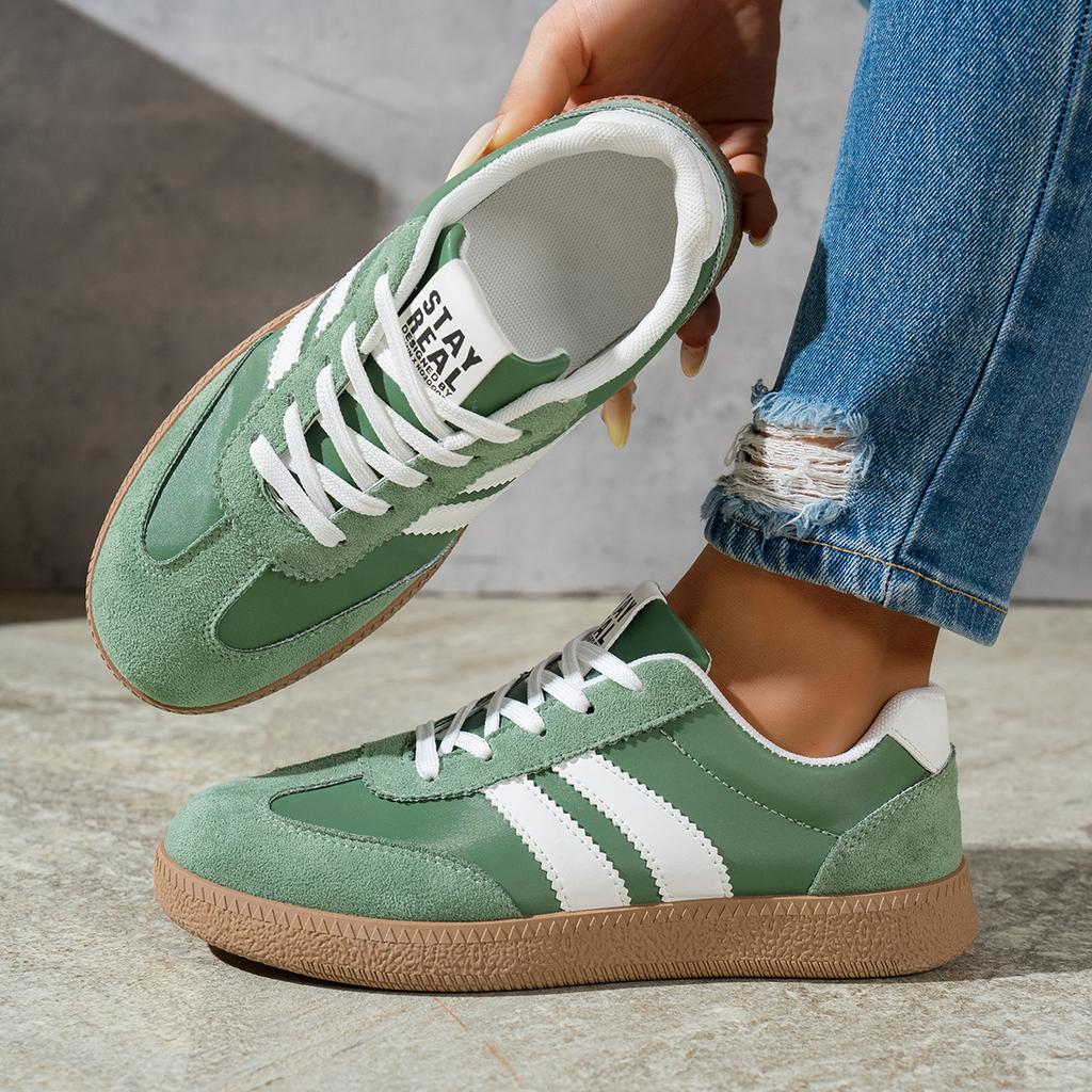 Damen Freizeit Deutsche Trainer Sneaker - Schnürung Weiche Sohle Bequeme Schuhe