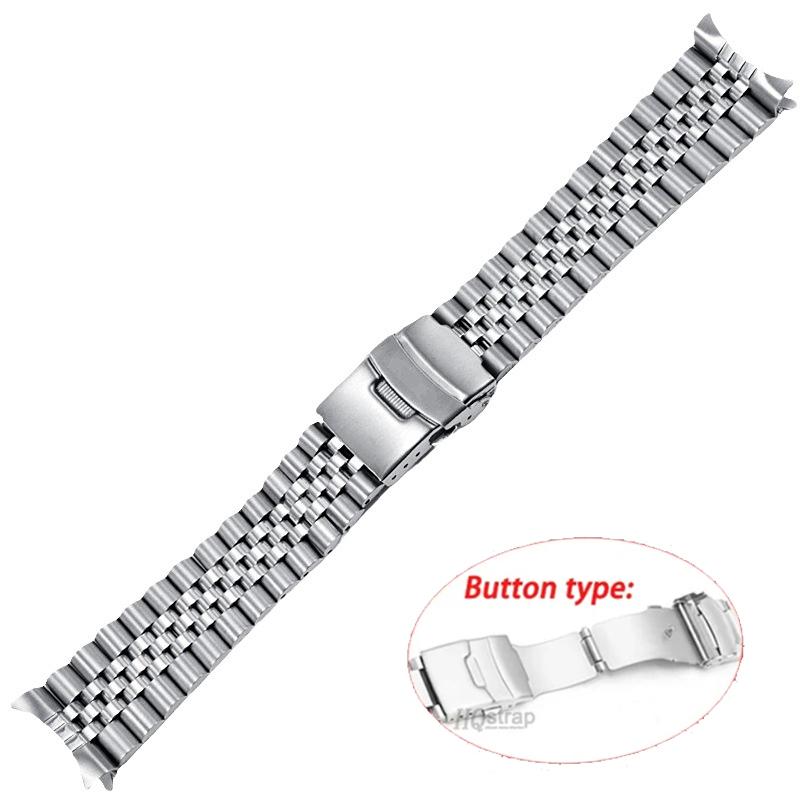 

Solid Stainless Steel Bracelet for Seiko Luxury Curved End Watchband for Oyster 20mm 22mm Wristband for Jubilee Watch Accessory 22mm&no logo