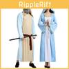 Stunning Light Blue Arabian Long Robe For Gender Neutral Cosplay And Stage Events