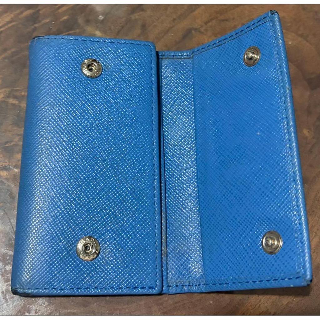 Used PRADA Cobalt Blue Key Case Prada Men's Brand Key