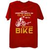 Never Underestimate An Old Unisex With A Mountain Bike T Shirt Bicycle Graphic Cotton Short Sleeve Birthday Gifts TshirtF