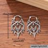 Gothic Chandelier Hoops Earrings for Women Metal Hollow Pendant Carved Court Earrings Goth Jewelry Gift