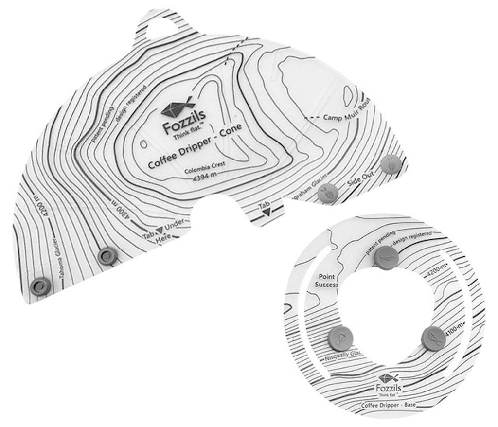 Fozzils Snapfold Coffee Dripper, White, 130 x 140 x 105mm, 1899079295-22021