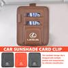 For Car Sunvisor Storage Clip Multi-Pocket Card Ticket Clip Organizer Interior Accessories IS350 ES350 IS250 IS460 IS220h