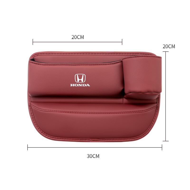 ATX4 Multifunction Leather Storage Box Car Seat Gap Organizer Cup Holder For Honda Civic Fit Accord City Vezel CR-V S660 Odyssey HR-V