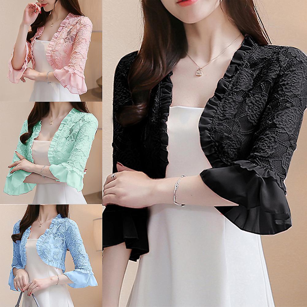 Women's Round Collar Shawl with Plain Floral Lace as Gifts for Girls