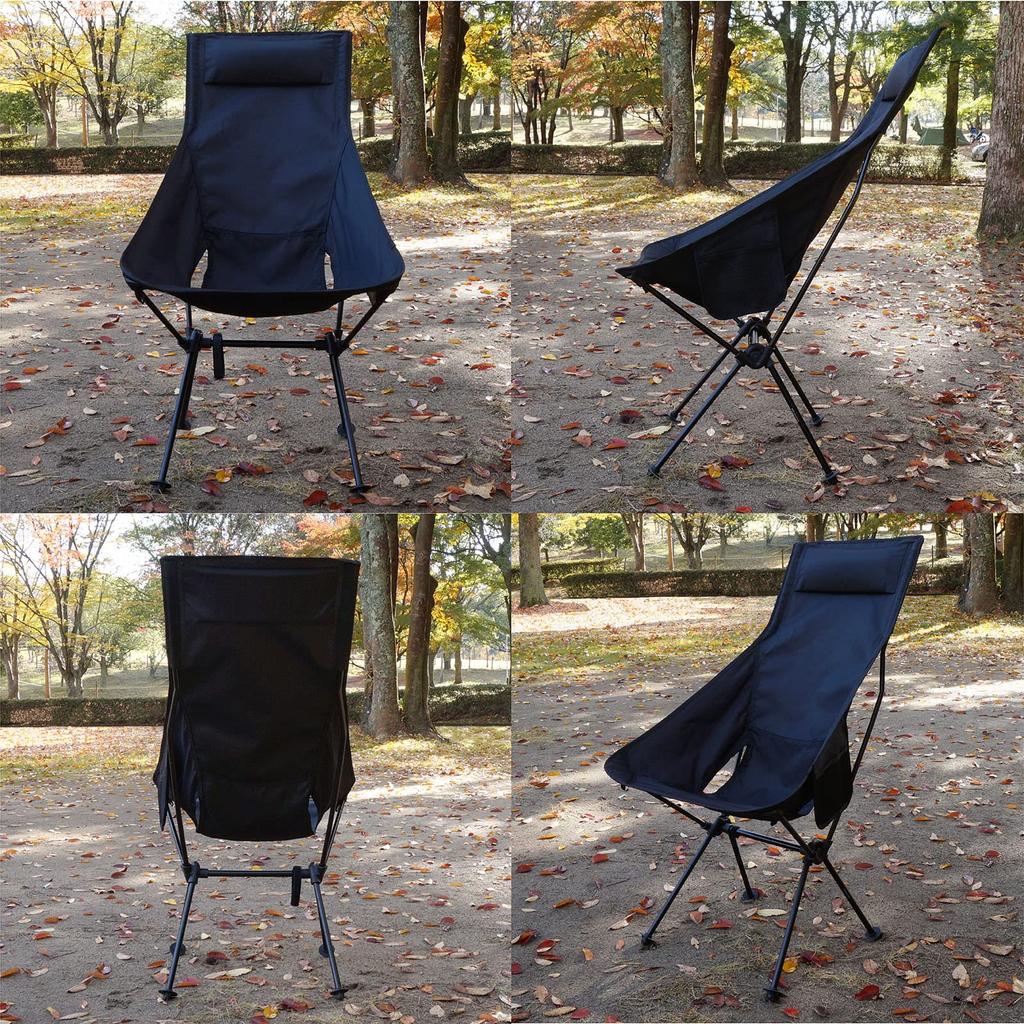Chair WINGEAR Outdoor Chair Folding Chair Low Chair Camping High Chair Chair Lightweight Compact Load Capacity 120kg Aluminum Alloy Camping Chair