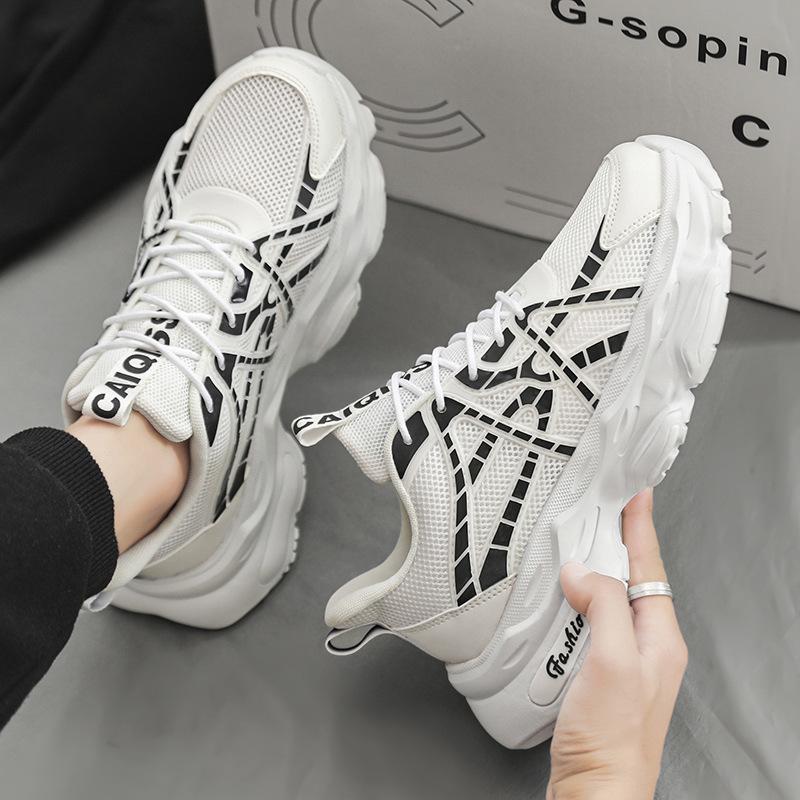 

Putian casual men s and women s shoes 2025 new lightweight dad shoes couple height-increasing thick-soled mesh breathable sports shoes 45 белый