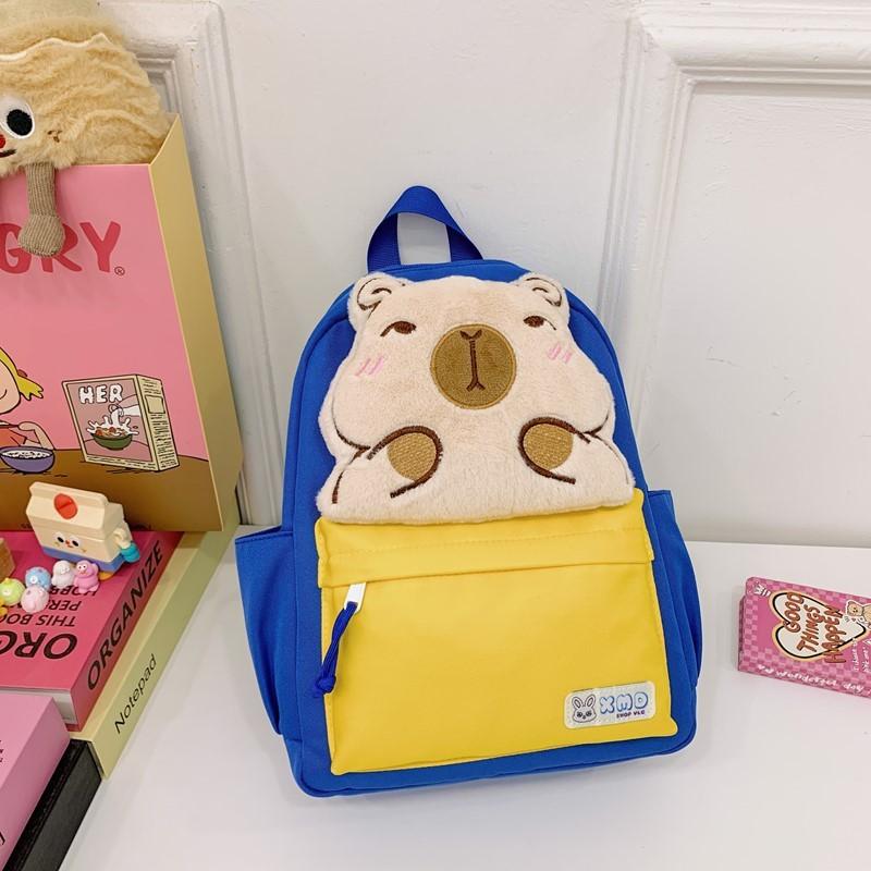 Crayon Shin Chan Capybara Pattern Kids Backpack Breathable Schoolbag Cute Gift