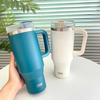 Tyeso Giant Insulated Straw Cup for Office, Home, and Car Use, Stainless Steel Large Capacity Insulated Cup
