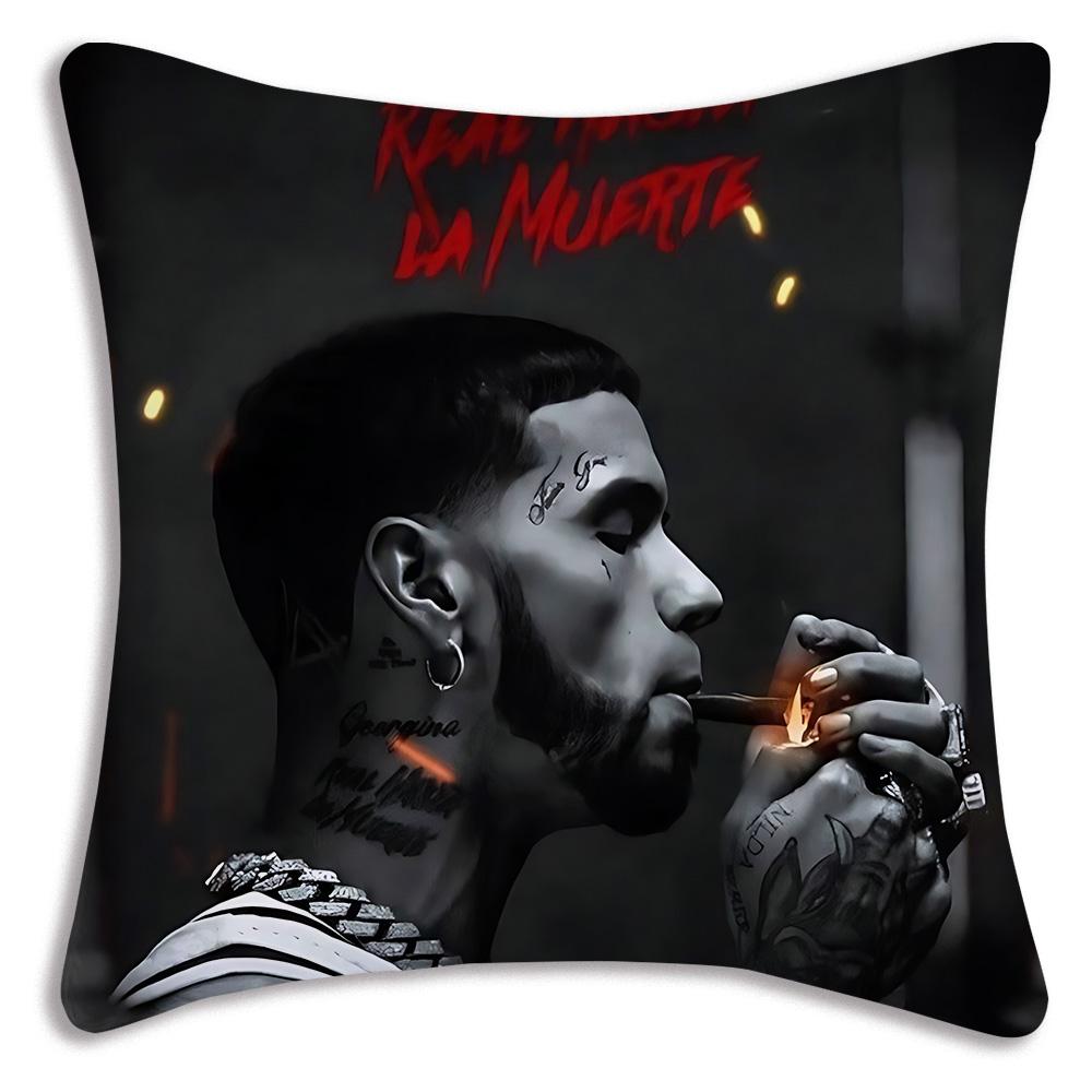 Fashion singer T-Travis Scotts Pillow Covers Cartoon Sofa Decorative Home Double-sided Printing Short Plush Cute Cushion Cover