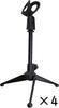 Steel Microphone Stand Tripod with Microphone Adjustable Suitable for and Black Clip-on Holder, Tabletop, Multifunctional, Foldable, Height,