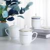 JIN MING LI Ceramic Business Tea Cup with Lid