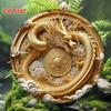 2D Art Deco Wall Decor Round Flat Metal Painting for Home Office Kitchen