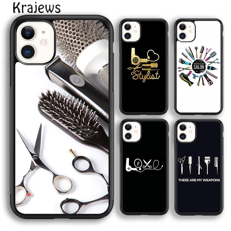 Krajews Hair Stylist Tools Phone Case Cover For iPhone 17 Air 16 15 14 plus 11 12 13 pro max coque Shell Fundas