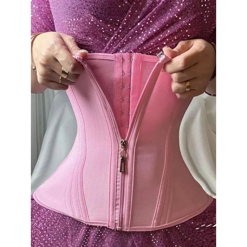 Corset amincissant pour femme Noir Shapewear de fitness Ceinture de compression post-partum pour affiner la taille Entraînement des hanches S rose