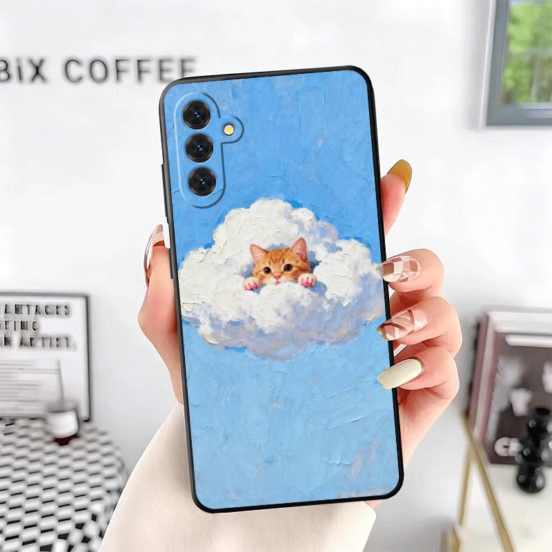 Cat Cute Kitten Cartoon Soft Phone Case for Samsung A17 A37 A57 A16 A26 A36 A56 A15 A25 A35 A55 A14 A24 A34 A54 A13 A23 A33 A53