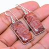 Porcelain Jasper Gemstone 925 Sterling Silver Jewelry Earring 1.81" GK-4771