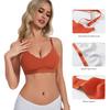 Women V-Neck Wavy Edge Seamless Bra, Tank Top Style Wireless Comfort Back Closure Ladies Underwear