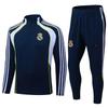 Adult full set soccer training suit, long sleeve half zip, quick dry warm‑up tracksuit