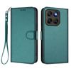 Wallet Case for Moto G67 5G - Leather/PU, Green, With Lanyard