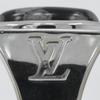 LOUIS VUITTON Chevalier Snow Flow Ring M64903 Silver925/Obsidian #9.9(US Size) 22.0g mens Used