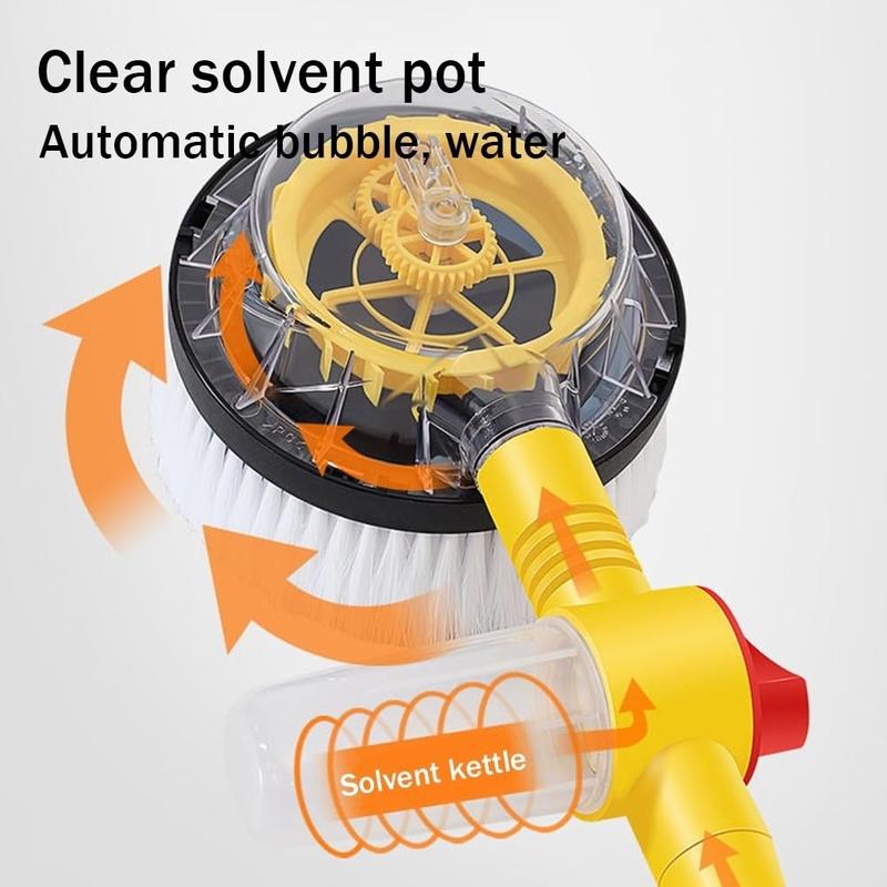 Car Rotating Water Brush Car High-Pressure Water Gun Foam Brush 360-Degree Automatic Rotation Adjustable Immersion Washing Brush