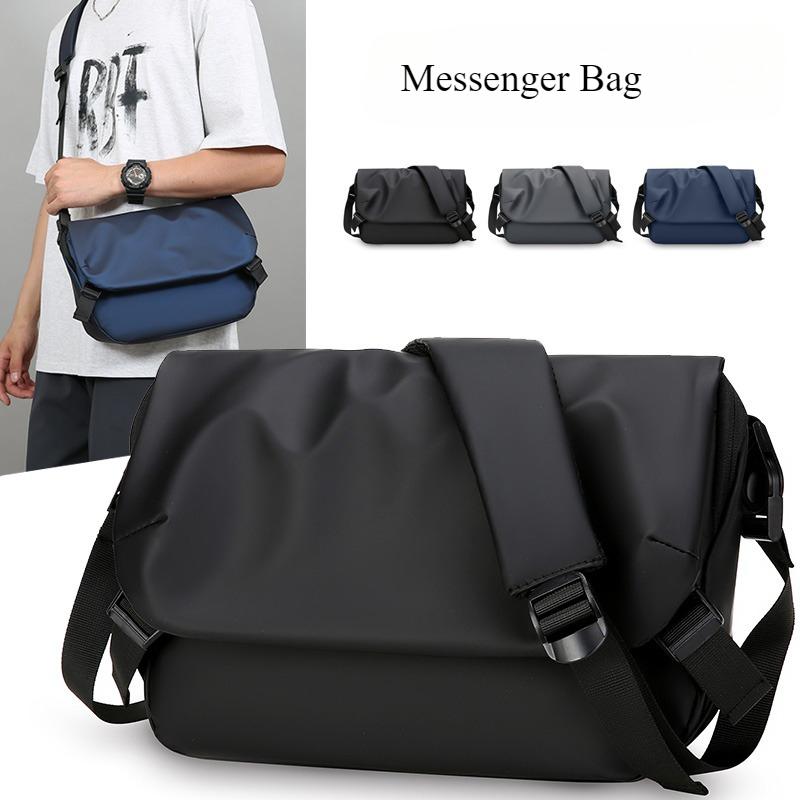 Męska Modna Wodoodporna Torba Crossbody na Ramię Lekka o Dużej Pojemności Codzienna PU Torba Listonoszka