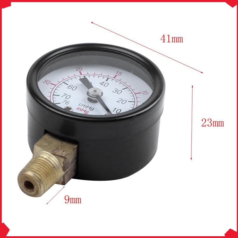 B17B 2X Male Threaded Pneumatic Air Vacuum Pressure Gauge 30/0Hg