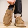 Spring Autumn New Designer Loafers for Men Solid Color Low Top Retro Fashion Casual Shoes Man Soft Cow Leather Shoes Male