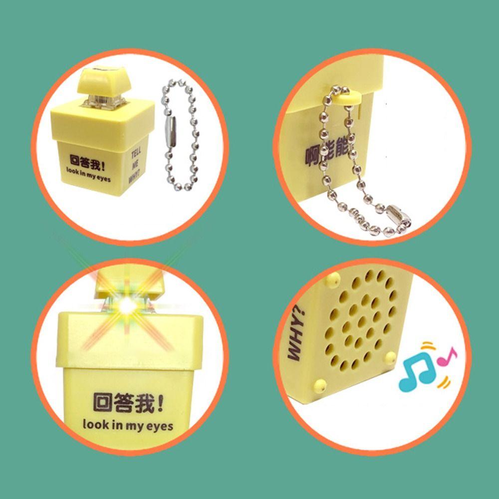 Glowing Keyboard Sound Emulator Luminous Keychain  Quotation Pronunciation Luminous Keychain