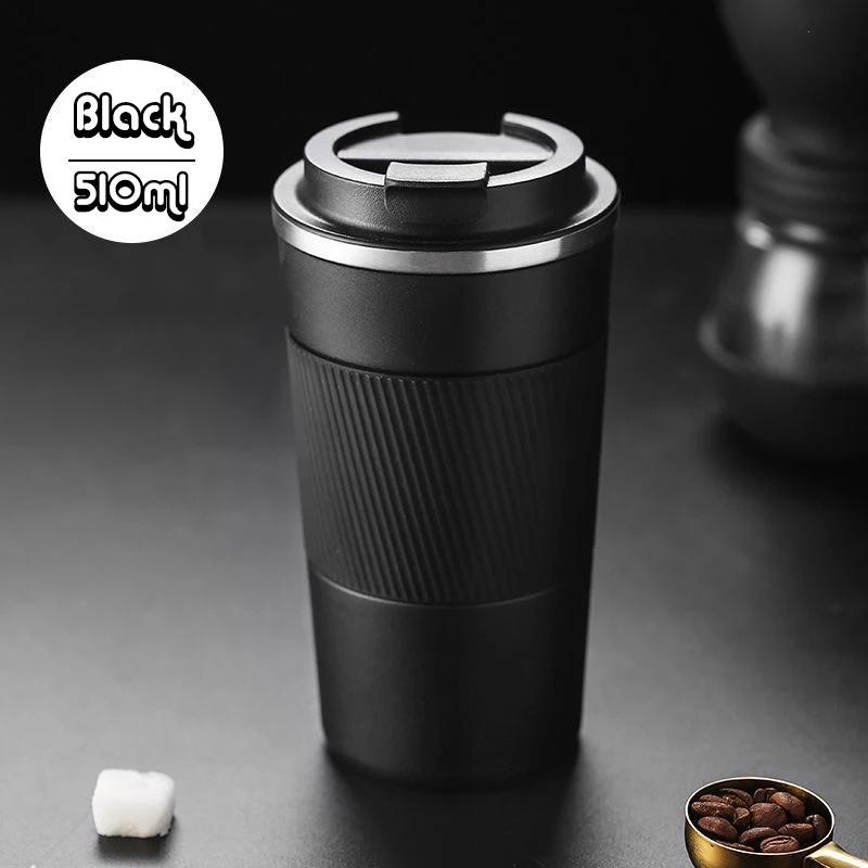 510ml 304 Stainless Steel Vacuum Insulated Portable Coffee Cup Outdoor Thermos Cup Sealed Thermal Insulation Trailing Mug Water