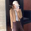 Korean Academic Cable Knit Cardigan for Women – Soft, Sweet Round Neck Solid Knitwear
