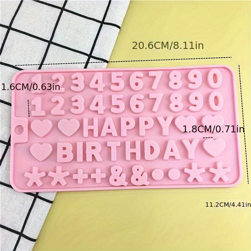 1pc Silicone Resin Casting Molds Alphabet and Number Shapes, Rectangle Letter and Number Charms for DIY Crafts, Birthday Decorations, Candle Making