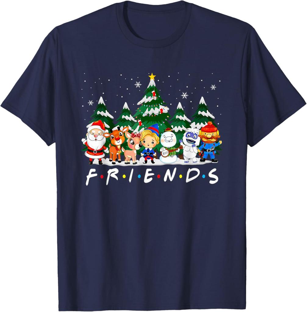 Pajamas Family Friends Christmas T-Shirt 100% Cotton O-Neck Short Sleeve Summer Casual Mens T-shirt Streetwear