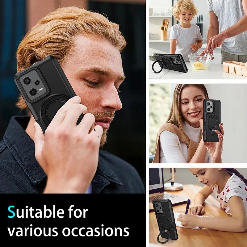 Pro Xiaomi Redmi Note 11 Pro Pouzdro na telefon s kroužkovým stojánkem pro Note 11 12 9 8 Poco X3 X5 M4 Pro 4G 5G Hard Shell kryty pro Xiaomi 11T