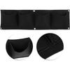 4Pcs 4 Pocket Felt Vertical Wall Garden Planter Plant Grow Bag Reusable Wall Mounted Planting Growing Bag for Flower Vegetable(Black)