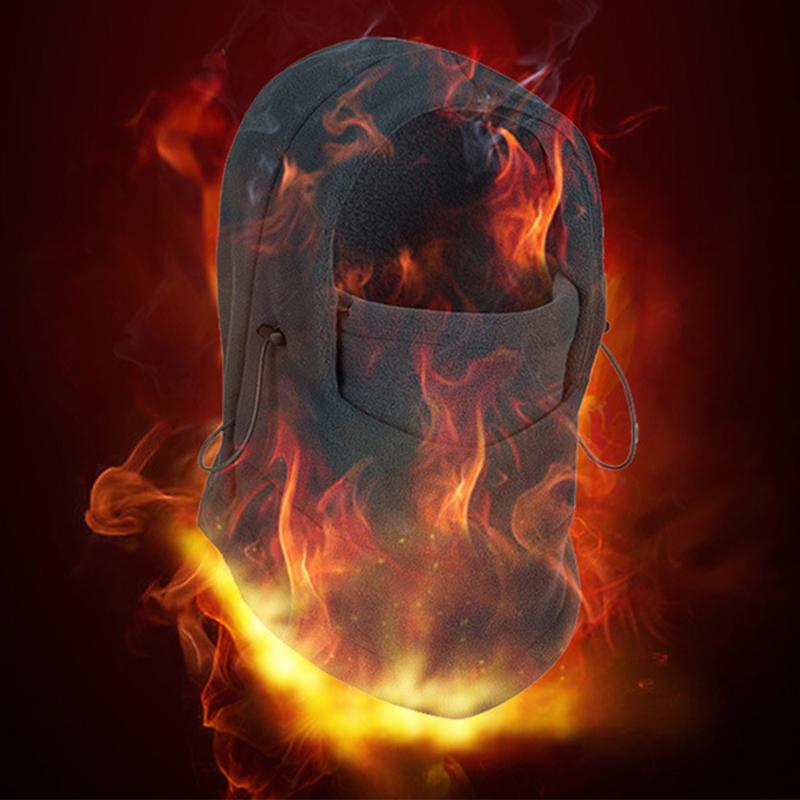Outdoor Thermal Fleece Balaclava Mask Full Face Winter Warm Caps Men Cycling Hats Waterproof Face Cover Neck Warmer Scarves