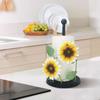 Iron Sunflower Tissue Holder Kitchen Decoration Accessories Living Room Painted Butterfly Vertical Storage Roll Home Decoration