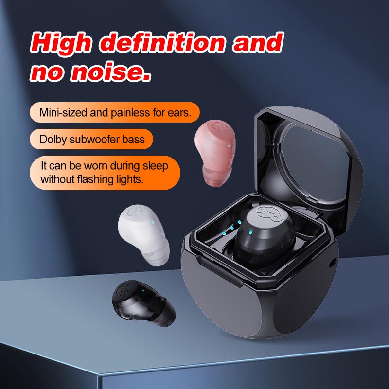 Q1 Bluetooth Mini Single In-Ear Earphone with Battery Display for Sports or Business