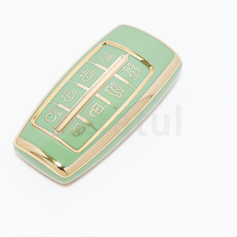 Remote Key Holder Auto Accessories 8 Button Tpu For Hyundai Genesis G80 Gv70 Gv80     Car Key Cover Case