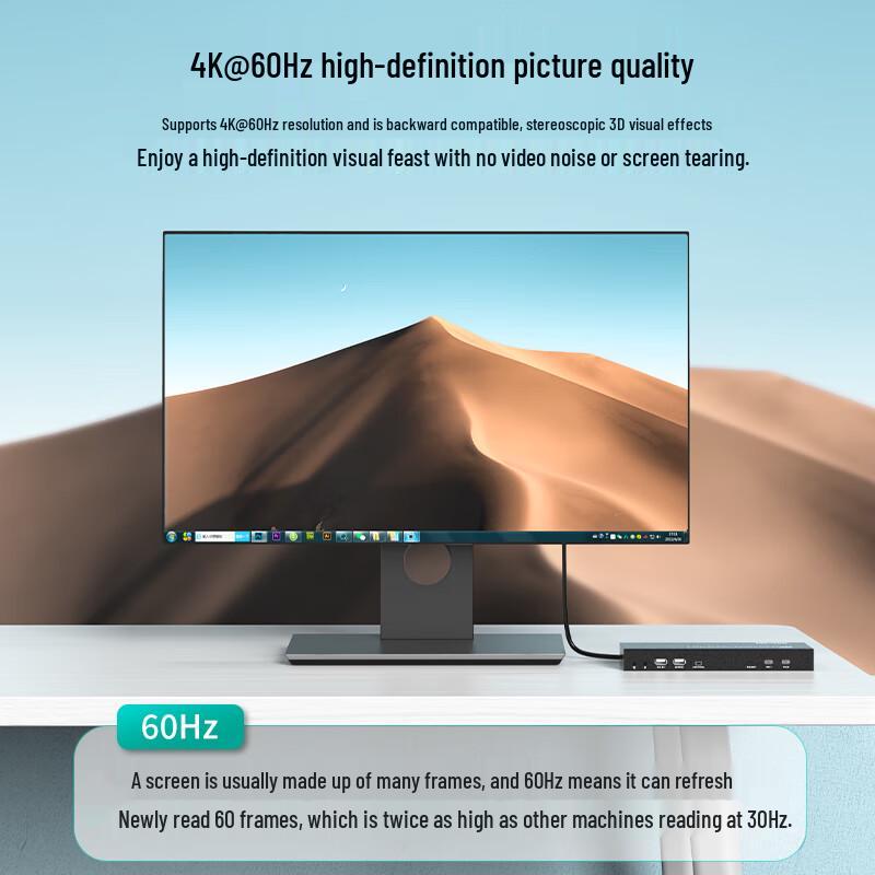 MT-Viki 2-Port DP KVM Switch for Dual Monitors 4K@60Hz